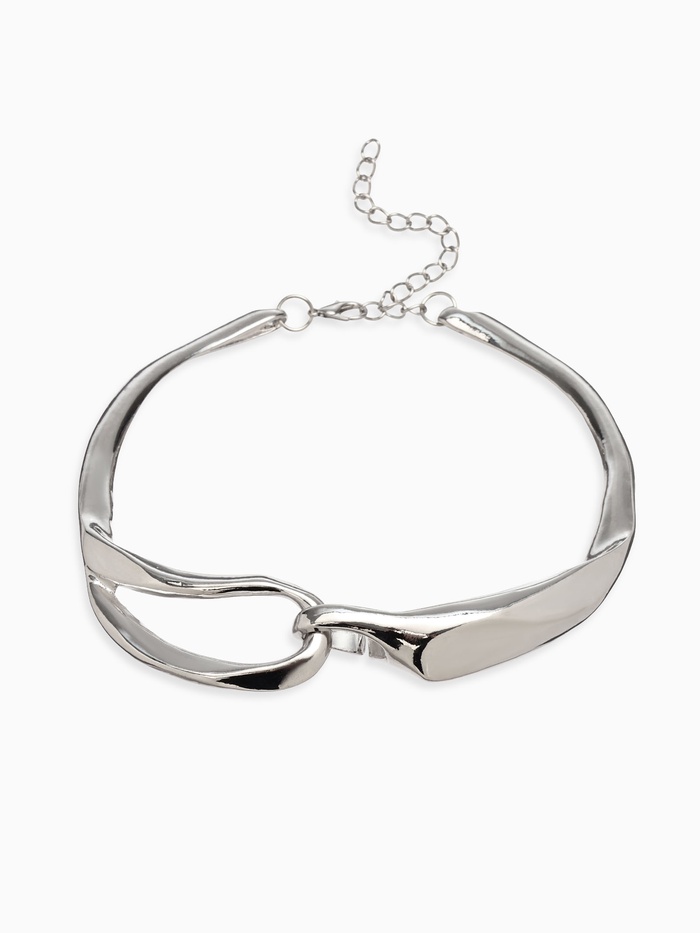 Колье «Стиль», цвет серебро d=12 см - Фото 1