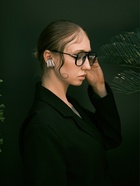 Серьги металл «Трио» объёмные, цвет серебро - Фото 3