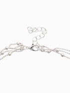 Колье 3 ярусы «Легкий стиль» квадрат, серое в серебре - Фото 3