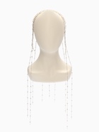 Украшение для волос «Паутина», с бусинами, 55 см, белое в серебре - фото 809255391