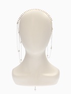 Украшение для волос «Паутина» 44 см, белое в серебре 10906125