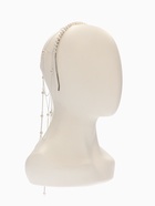 Украшение для волос «Паутина» 44 см, белое в серебре 10906125