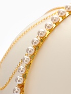 Украшение для волос «Паутина» 44 см, белое в золоте 10906127