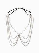 Бодичейн на бедро со стразами «Шахерезада», белая в серебре - фото 809255420