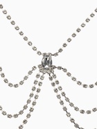 Бодичейн на бедро со стразами «Шахерезада», белая в серебре - Фото 4