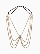 Бодичейн на бедро со стразами «Шахерезада», белая в золоте - фото 809255425