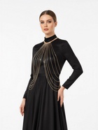 Бодичейн на тело, цепочки, 55 см, цвет золото - фото 809255445