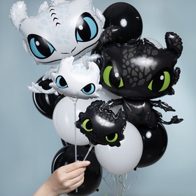 Воздушные шары фольгированные 8" «Дракон», 10 шт.