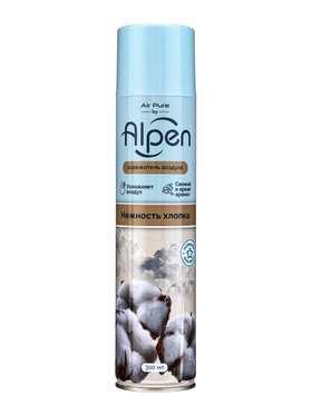 Освежитель воздуха Air pure by Alpen нежность хлопка, аэрозоль, 300 мл 10932055