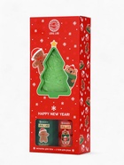 Новогодний подарочный набор косметики Happy new year: гель для душа 2 шт. × 100 мл, мочалка для тела, URAL LAB - фото 118993623