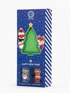 Новогодний подарочный набор косметики Gift for you: гель для душа 2 шт. × 100 мл, мочалка для тела, URAL LAB - фото 118993642