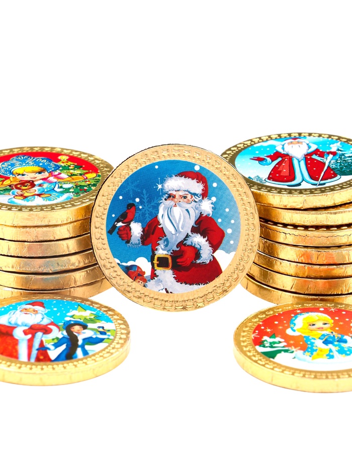 Сладкие монеты «С Новым Годом», 300 г - Фото 1