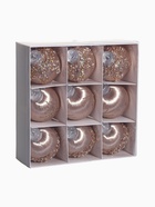 Набор ёлочных шаров «Оллин», 9 шт., d=8 см, грация, золото 10875273