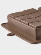 Форма для дубайского шоколада Доляна «Квадраты, пирамиды», 2 плитки, 21×19×2.5 см, силикон, коричневая - Фото 4