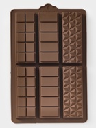 Форма для дубайского шоколада Доляна «Квадраты, полосы, пирамиды», 6 плиток, 27.5×17×2 см, силикон, коричневая - Фото 2