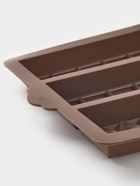 Форма для дубайского шоколада Доляна «Квадраты, полосы, пирамиды», 6 плиток, 27.5×17×2 см, силикон, коричневая - Фото 4