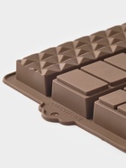 Форма для дубайского шоколада Доляна «Квадраты, полосы, пирамиды», 6 плиток, 27.5×17×2 см, силикон, коричневая - Фото 5