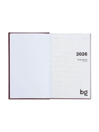 Ежедневник датированный Calligrata, А5, 2026, твёрдая обложка из бумвинила, 168 листов, бордовый - Фото 7