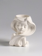 Ваза «Девушка с длинными волосами», 6×8×9 см, гипс, белая - Фото 2