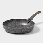 Сковорода Onyx, d=26 см, съёмная ручка, стеклянная крышка, антипригарное покрытие, цвет серый - Фото 3