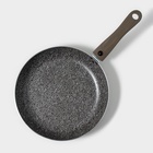 Сковорода Onyx, d=26 см, съёмная ручка, стеклянная крышка, антипригарное покрытие, цвет серый - Фото 4