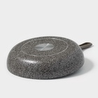 Сковорода Onyx, d=26 см, съёмная ручка, стеклянная крышка, антипригарное покрытие, цвет серый - Фото 6