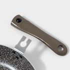 Сковорода Onyx, d=26 см, съёмная ручка, стеклянная крышка, антипригарное покрытие, цвет серый - Фото 5