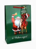 Пакет подарочный «Новогодний», с очками, 31×11×40 см - фото 809304750