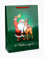 Пакет подарочный «Новогодний», с очками, 31×11×40 см - фото 809304751