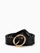 Ремень женский, 110×2.9 см, классическая пряжка металл, чёрный - фото 809256053