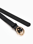 Ремень женский, 110×2.9 см, классическая пряжка металл, чёрный - фото 809256056