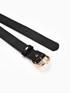 Ремень женский, 110×2.9 см, классическая пряжка металл, чёрный - фото 809256057