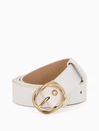 Ремень женский, 110×2.9 см, классическая пряжка металл, белый - фото 809256060