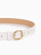 Ремень женский, 110×2.9 см, классическая пряжка металл, белый - фото 809256061