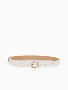 Ремень женский, 110×2.9 см, классическая пряжка металл, белый - фото 809256062