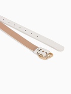 Ремень женский, 110×2.9 см, классическая пряжка металл, белый - фото 809256064