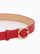 Ремень женский, 110×2.9 см, классическая пряжка металл, красный - фото 809256068