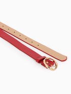 Ремень женский, 110×2.9 см, классическая пряжка металл, красный - фото 809256070