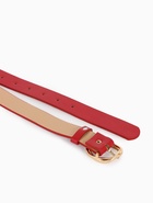 Ремень женский, 110×2.9 см, классическая пряжка металл, красный - фото 809256071
