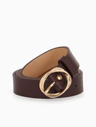 Ремень женский, 110×2.9 см, классическая пряжка металл, коричневый 10903153