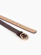 Ремень женский, 110×2.9 см, классическая пряжка металл, коричневый 10903153