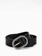 Ремень женский, 110×2.9 см, с винтом, классическая пряжка металл, чёрный - фото 809256081