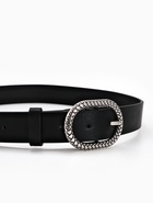 Ремень женский, 110×2.9 см, с винтом, классическая пряжка металл, чёрный - фото 809256082