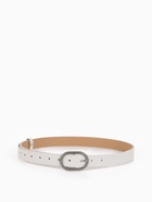 Ремень женский, 110×2.9 см, с винтом, классическая пряжка металл, белый - фото 809256090