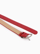 Ремень женский, 110×2.9 см, с винтом, классическая пряжка металл, красный - фото 809256099