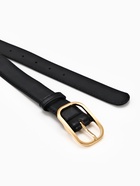 Ремень женский, 110×3 см, классическая пряжка металл, чёрный - фото 809256105