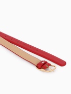 Ремень женский, 110×3 см, классическая пряжка металл, красный - фото 809256118