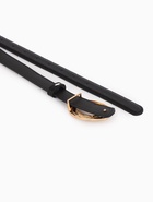 Ремень женский тонкий, 110×2.4 см, золотистая пряжка металл, чёрный - фото 809256130