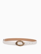 Ремень женский тонкий, 110×2.4 см, золотистая пряжка металл, белый - фото 809256134