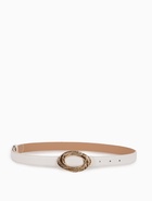 Ремень женский тонкий, 110×2.4 см, золотистая пряжка металл, белый - Фото 5